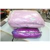 Image 1 : Bed Spread - Dbl. Size - Mauve Coloured & a Purple Pillow- In a Bag