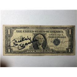 Mickey Mantle and Thurman Munson Signed Dollar Bill