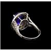 Image 3 : 14KT White Gold 5.29 ctw Tanzanite and Diamond Ring