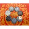 Image 2 : (95)-Lot of 7 Silver Five Cents