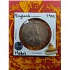 Image 3 : (152)-1902 UK Coronation Alexandra Queen & Edward VII Silver Medal with pin