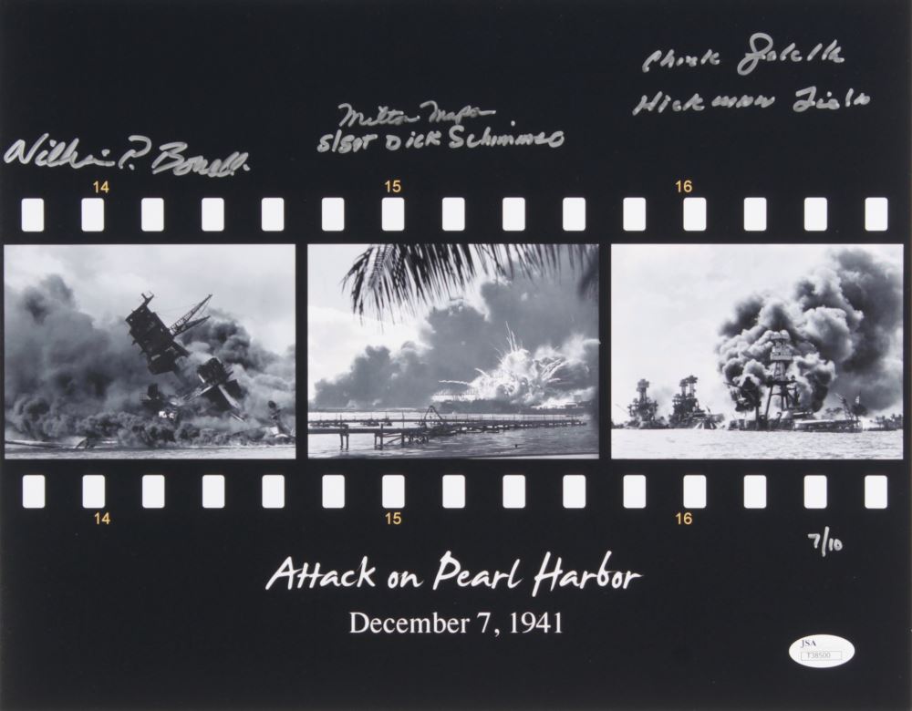 Attack on Pearl Harbor LE 11x14 Photo Signed by (4) with William ...
