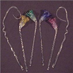 Decorative Glass flowers (four)