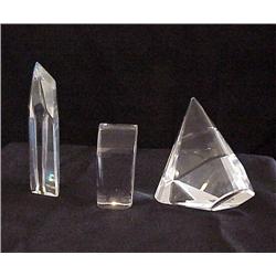 Ken Rains optic glass (three)