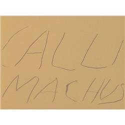 Cy Twombly (b. 1928) American