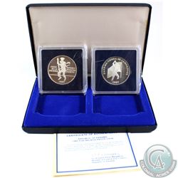 1980 Republic of Panama 5 & 10 Balboa Proof Coin set. Please note coins have light toning.