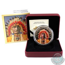 2016 Canada $50 Wanduta Portrait of a Chief 5oz. Fine Silver (Tax Exempt).