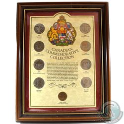 1970-1987 Canada Commemorative Dollar Collection in Frame. You will receive 1970, 1971, 1973, 1974,