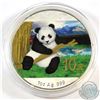 Image 1 : 2014 China 1oz .999 Fine Silver Coloured Panda (capsule is scuffed) Tax Exempt