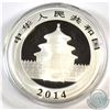 Image 2 : 2014 China 1oz .999 Fine Silver Coloured Panda (capsule is scuffed) Tax Exempt