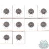 Image 2 : 1957 Canada BUGTAIL 5-cent Collection. 10pcs.