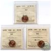 Image 1 : 1979, 1980 & 1981 Australia 1-cent ICCS Certified MS-66 Red. 3pcs