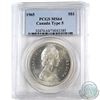 Image 1 : 1965 Canada Silver $1 Type 5 PCGS Certified MS-64
