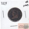 Image 1 : 1829 USA Half Cent VG (Impaired)