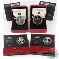 Lot of 2005-2009 Canada Brilliant Uncirculated Dollars - All dates except 2008. 4pcs (TAX Exempt)