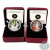 Image 1 : 2013 Canada $20 Canadian Maple Canopy - Spring & Autumn Fine Silver Coins (missing outer sleeves & A