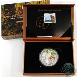 2015 Canada $20 The Deer Fawn Stamp and Coin Set - Limited Edition of 4,000 (sleeve is lightly scuff