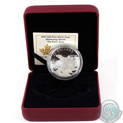 2017 Canada $20 Glistening North - Polar Bear Fine Silver Coin (missing outer sleeve & capsule light