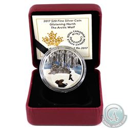 2017 Canada $20 Glistening North - The Arctic Wolf Fine Silver Coin (missing outer sleeve) Tax Exemp