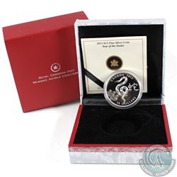 2013 Canada $15 Zodiac Year of the Snake Fine Silver Coin (capsule is scratched) Tax Exempt