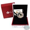 Image 1 : 2017 Canada $15 Lunar Lotus Year of the Rooster Fine Silver Coin (capsule lightly scratched & coin t