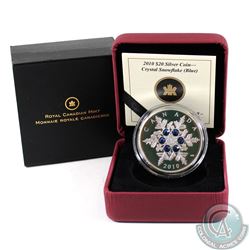 2010 Canada $20 Blue Crystal Snowflake Fine Silver Coin (TAX Exempt)