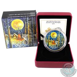 2017 Canada $30 Animals in the Moonlight - Lynx Fine Silver Coin (sleeve lightly bent) Tax Exempt