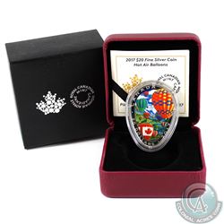 2017 Canada $20 Hot Air Balloons Fine Silver Shaped Coin (TAX Exempt)