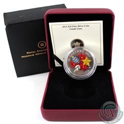 2013 Canada $20 Candy Cane Fine Silver Coin (outer sleeve lightly worn) Tax Exempt