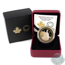 2018 Canada $20 Norse Figureheads - The Dragon's Sail Fine Silver Coin (coin is toned) Tax Exempt