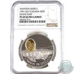1991 Canada $20 Aviation - Silver Dart NGC Certified PF-69 Ultra Cameo.