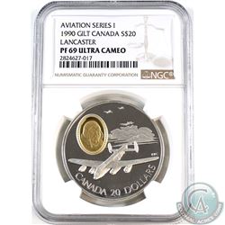 1990 Canada $20 Aviation - Lancaster NGC Certified PF-69 Ultra Cameo.