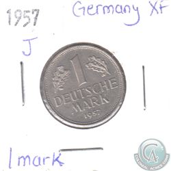 1957J Germany 1 Mark Extra Fine