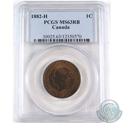 1882-H Canada 1-cent PCGS Certified MS-63 Red/Brown