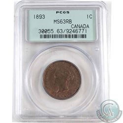 1893 Canada 1-cent PCGS Certified MS-63 Red/Brown
