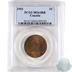 1903 Canada 1-cent PCGS Certified MS-64 Red/Brown