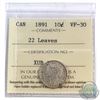Image 1 : 1891 10-cent 22 Leaves ICCS Certified VF-30