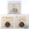 Image 1 : 1968 Silver, 1970 & 1978 Small Denticle 25-cent ICCS Certified MS-65