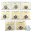 Image 1 : 2000W NBU, 2002P, 2005P VE Day, 2005P, 2006P, 2007, 2008 & 2009 Canada 5-cents ICCS Certified MS-66.