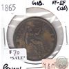 Image 1 : Great Britain 1865 Penny VF-EF (Cleaned)