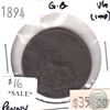 Image 1 : Great Britain 1894 Penny Very Good (VG-8) - Impaired