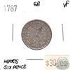 Image 1 : Great Britain 1787 Hearts 6 Pence Very Fine