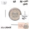 Image 1 : Great Britain 1889 6 Pence AU-UNC (scratched)