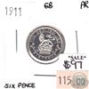 Image 1 : Great Britain 1911 6 Pence Proof