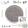 Image 1 : Italy 1924R 2 Lire Extra Fine (EF-40)