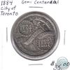 Image 1 : 1884 City of Toronto Semi-Centennial Medallion