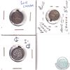 Image 1 : Lot of 3 x Various Love Tokens Struck on Victorian Era Canadian 5-cent & 10-cent Coins