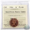 Image 1 : 1964 Canada 1-cent ICCS Certified PL-66 Ultra Heavy Cameo; Red
