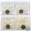 Image 1 : 2009-2017 Canada 10-cents ICCS Certified MS-64. 4pcs