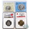 Image 1 : Estate lot Canada 50-cent & Dollar Certified Coins: 1957 ICCS 50-cent MS-64, 2007 50-cent NGC MS-66,